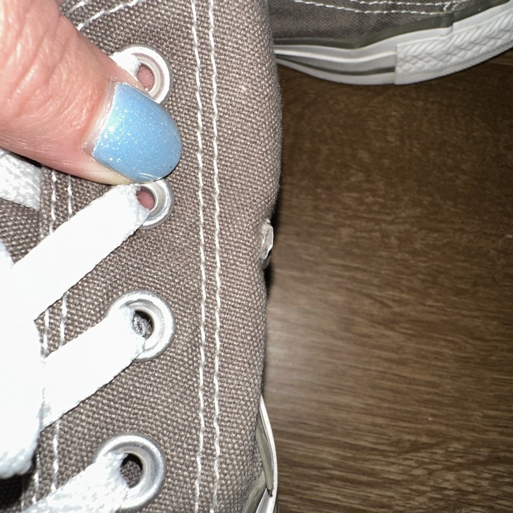 Converse Chuck Taylor All Star Low Top Gray Canvas Sneakers Polka Dot Lining 6.5 - Picture 9 of 10
